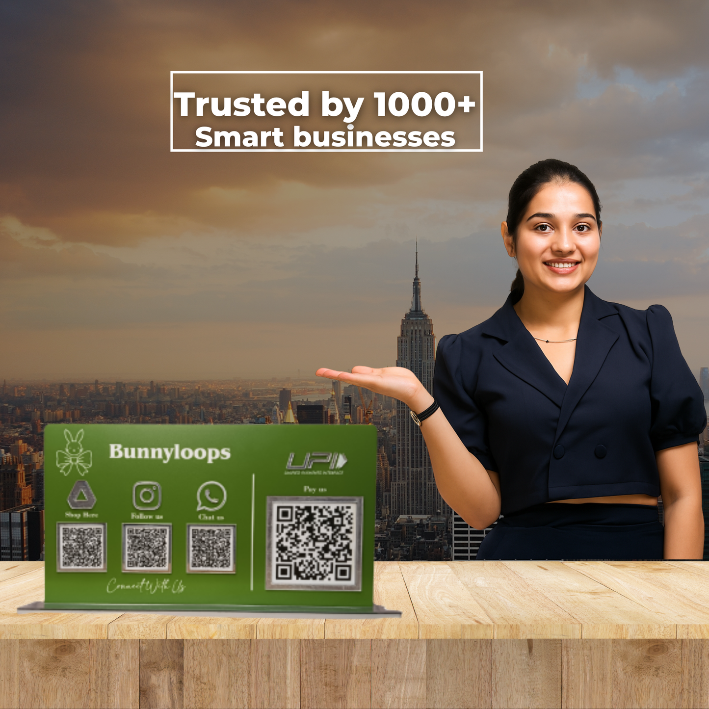 4 QR NFC Enabled Payment Standee