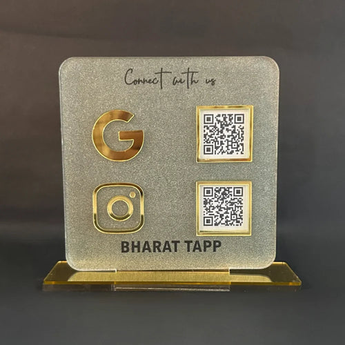 2 QR Digital Frosted Colour Standee