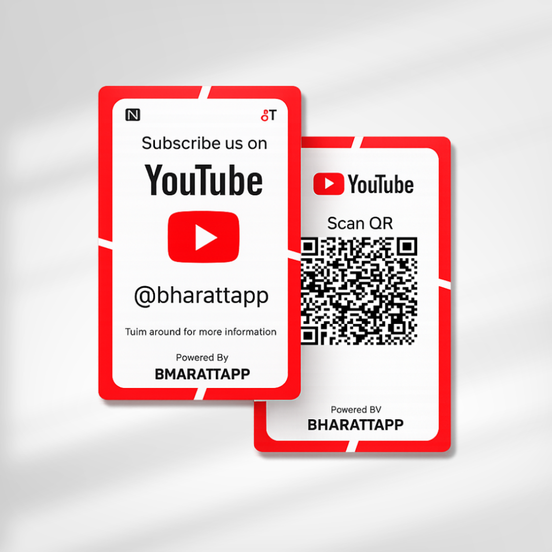 Youtube Subscribe NFC Enabled Card