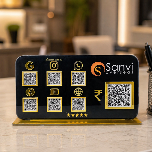 7 QR NFC Enabled Round Edge Standee