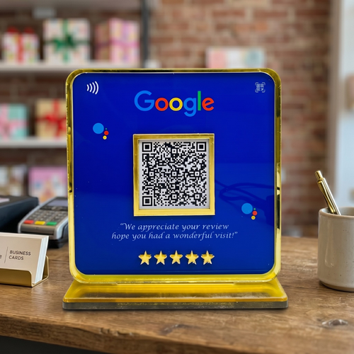 1 QR NFC Enabled Standee for Shops, Cafes, Clinics & Offices