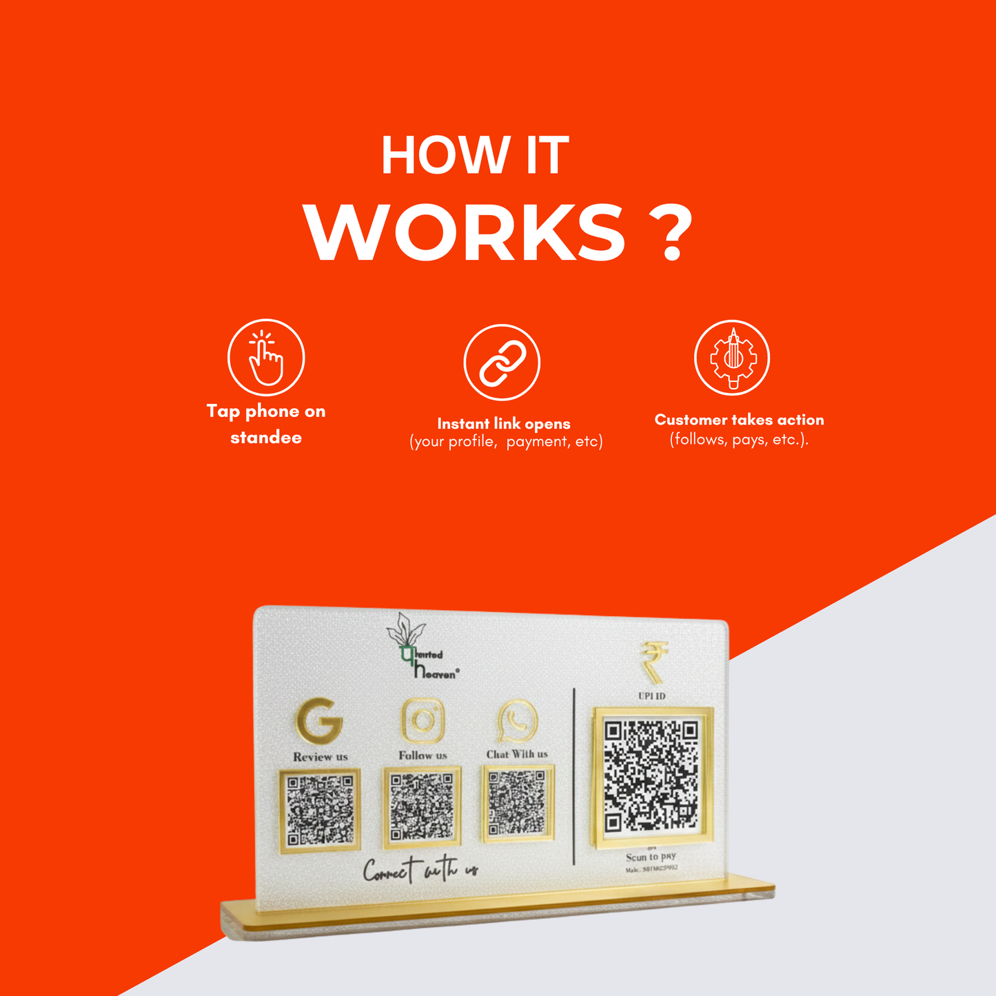 4 QR NFC Enabled Payment  Frosted Standee