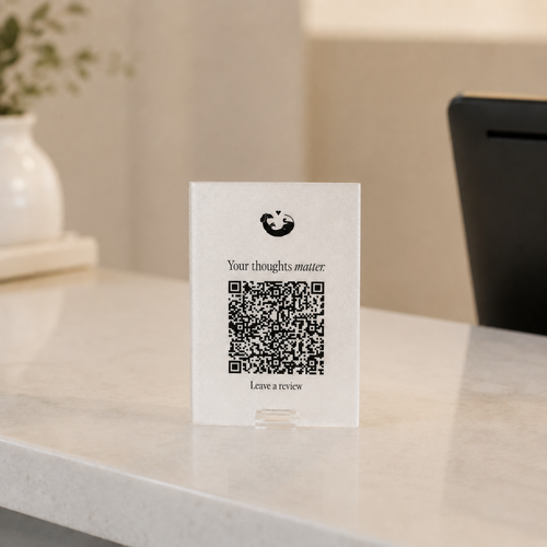 1 QR NFC Enabled Digital 4x6 Standee For Clinic and Hospital