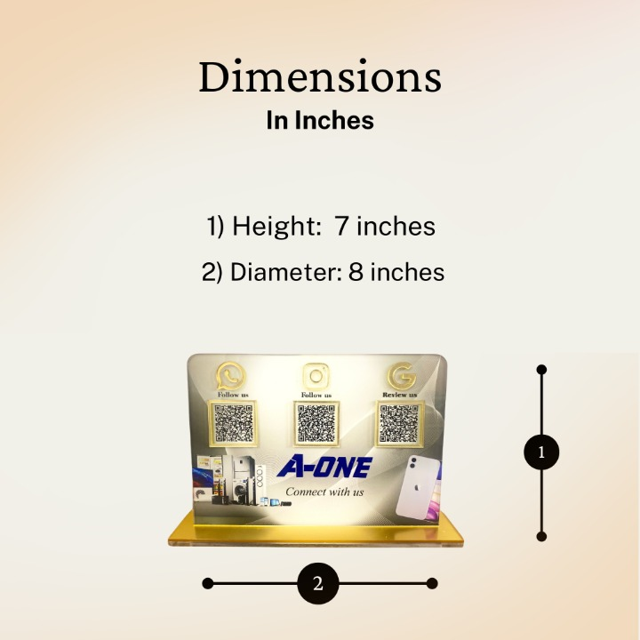 3 QR NFC Enabled Standee for Mobile Shops and Electronics