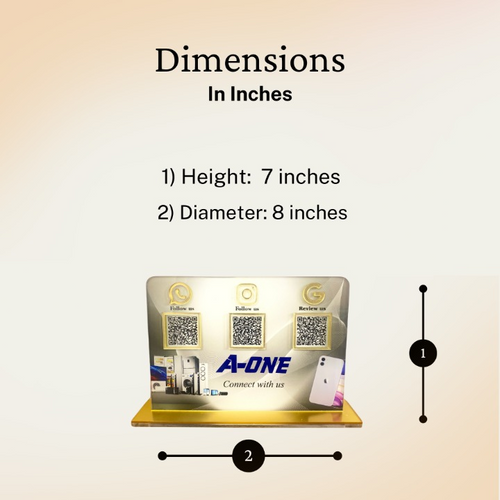 3 QR NFC Enabled Standee for Mobile Shops and Electronics
