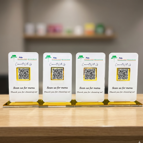 NFC Enabled Menu Standee (Pack of 4)  For Restaurant & Cafe