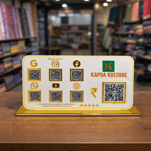 7 Qr NFC Enabled Horizontal Standee