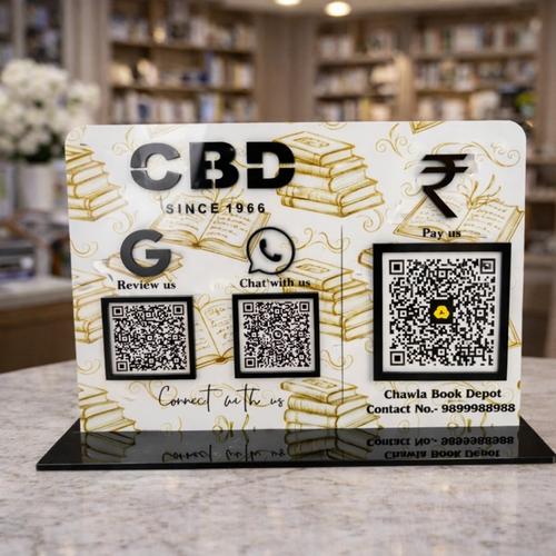 3 QR NFC Enabled Book Store Standee