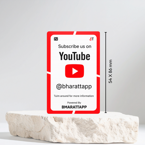 Youtube Subscribe NFC Enabled Card