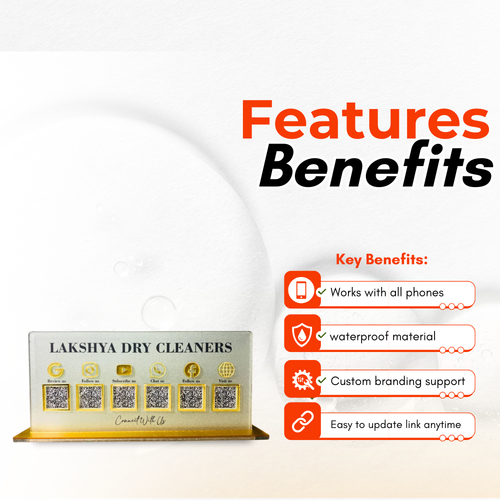 6 Qr NFC Enabled Frosted Standee
