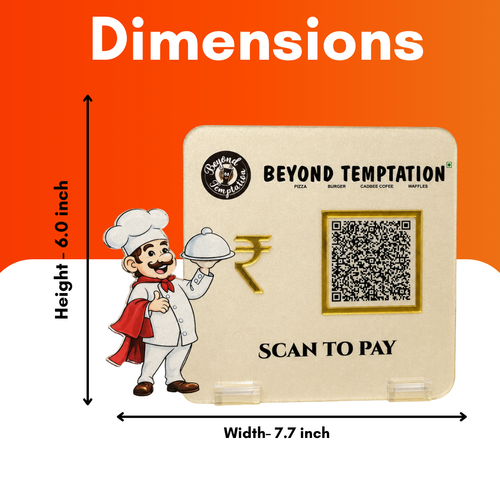 1 QR NFC Enabled Standee Chef Cut out Standee