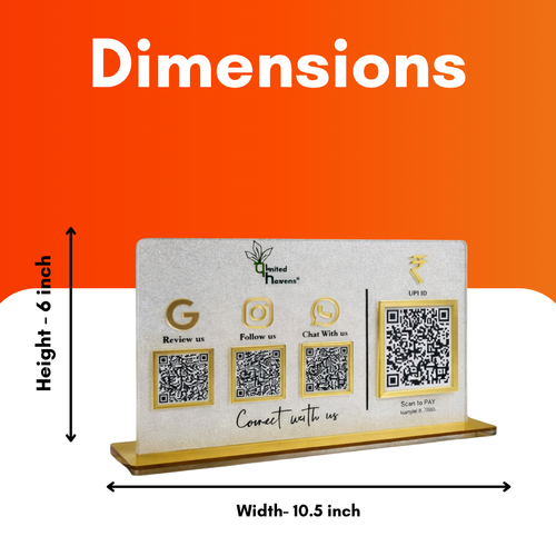 4 QR NFC Enabled Payment  Frosted Standee