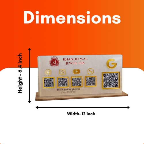 5-QR NFC Enabled Horizontal Standee for Jewellers
