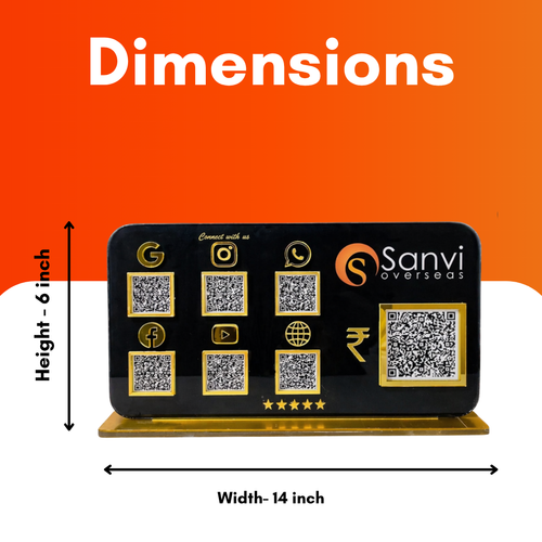 7 QR NFC Enabled Round Edge Standee