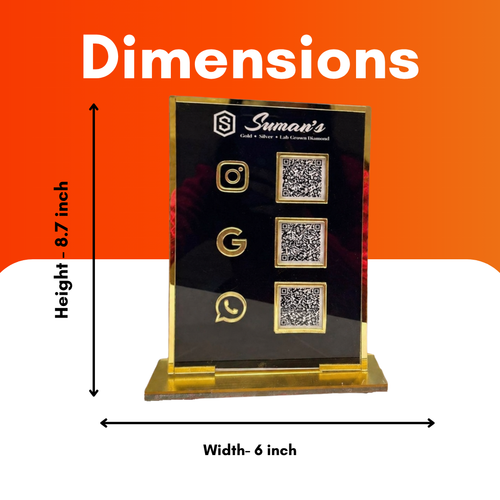 3 QR NFC Enabled Black Bundle for Shops Cafes Clinics & Offices - Business Promotion - Pack of 2