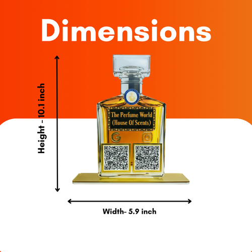 2 QR NFC Enabled Bottle Shape Standee for Perfume Attar & Cosmetic Store