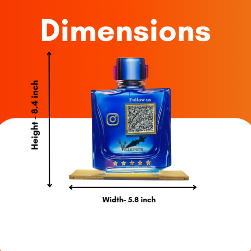 1 QR NFC Enabled Perfume Bottle Shape Standee for Perfume / Cosmetic Store
