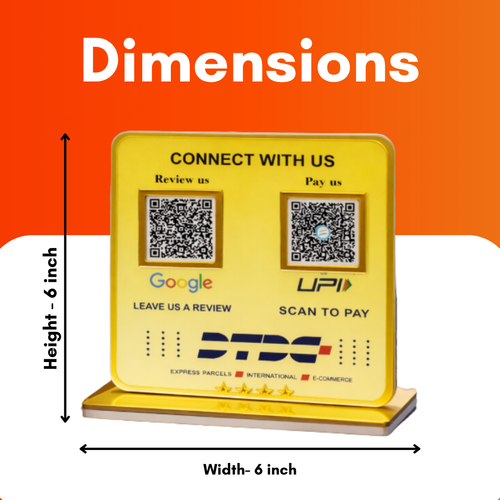 2 QR NFC Enabled Standee for Shops Cafes Clinics & Offices