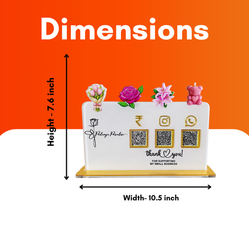 3 QR NFC Enabled Flower Cut Out Standee For Decorators