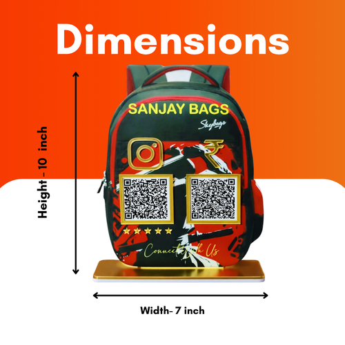 2 QR NFC Enabled Backpack Shape Bag Shop Standee for Bag Store
