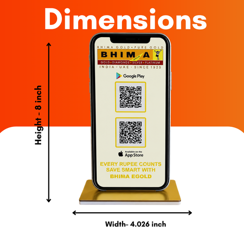 2 QR NFC Enabled Mobile Shape Standee For Mobile and Electronics