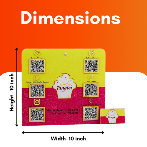 6 Qr NFC Enabled Digital Standee (wall Hanging) For Restaurant & Cafe