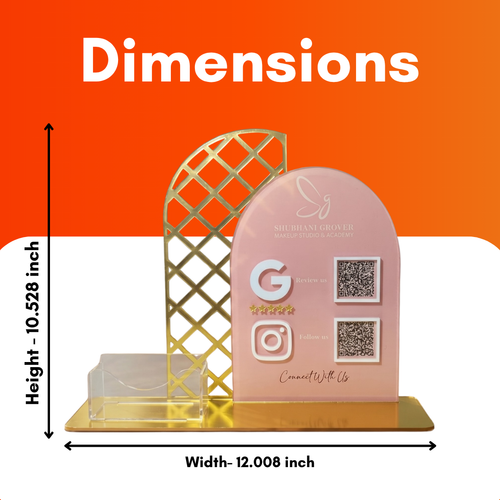 2 QR NFC Enabled Round Curve Round Standee for Restaurant For Restaurant & Cafe