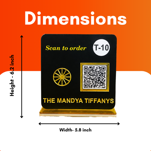 1 QR NFC Enabled Tabletop Standee for Restaurant / Cafe - Digital Menu