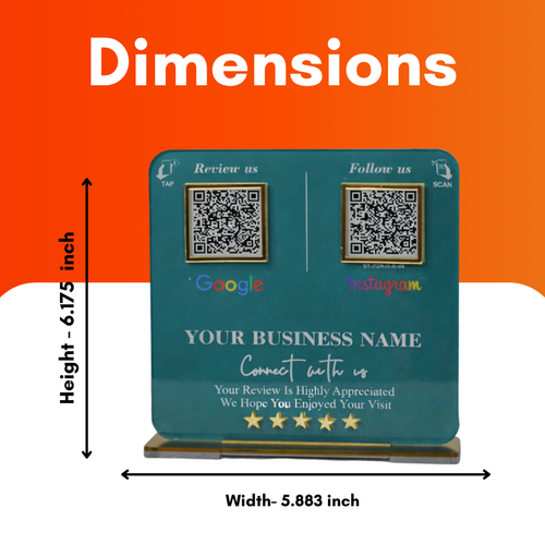 2 QR NFC Enabled Standee for Salon Spa Beauty Parlour & Makeup Studio