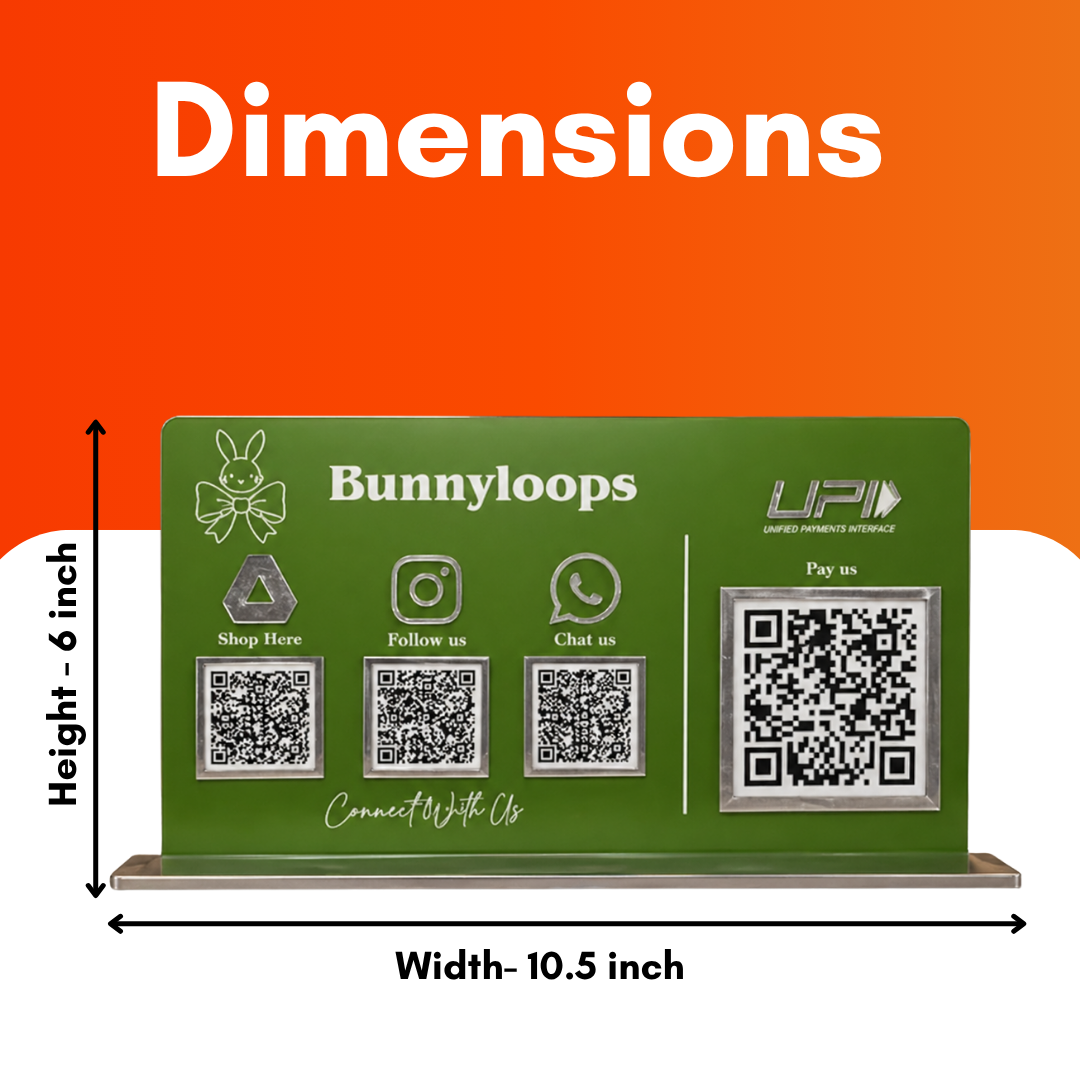 4 QR NFC Enabled  Payment Standee