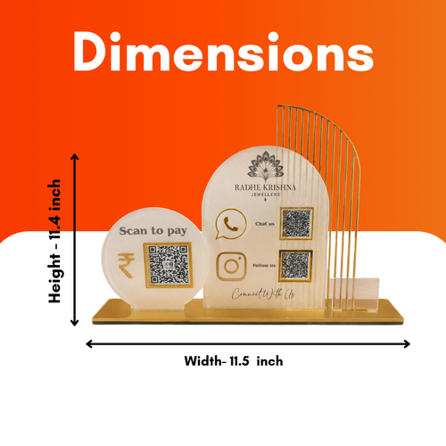 3 QR NFC Enabled Round Shape Standee For jewellers