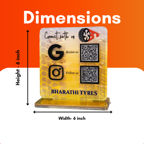 2 QR NFC Enabled Tyre Tread Theme Standee | Tyre Shop | Tyre Dealer | Wheel Alignment Center