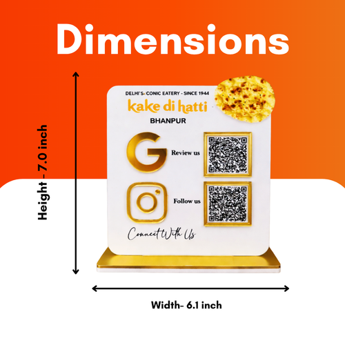 2 QR NFC Enabled Chapati Cutout White Colour Standee For Dhaba and Restaurant