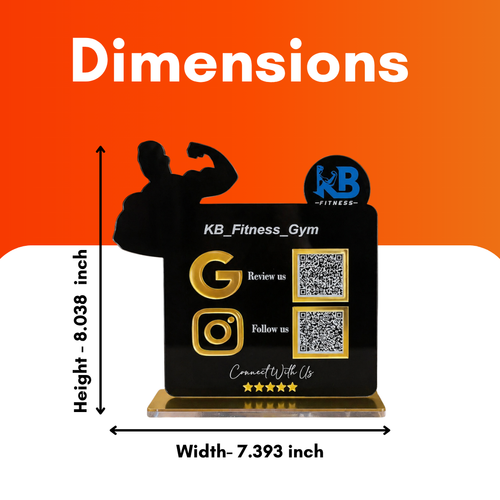 2 QR NFC Enabled Standee for Gym & Fitness Studio