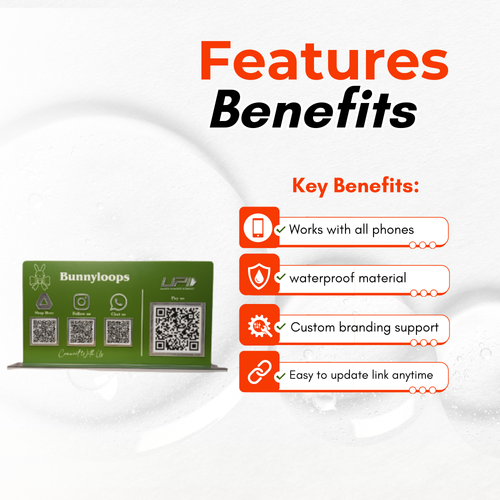 4 QR NFC Enabled  Payment Standee