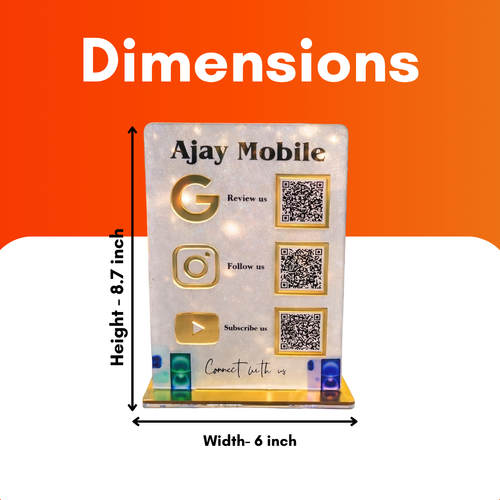 3 QR NFC Enabled Standee For Mobile Shop & Electronics Store
