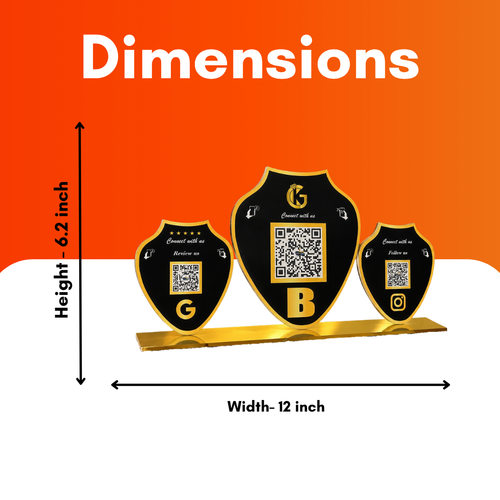 3 QR NFC Enabled Necklace Shaped Standee For Jewellers