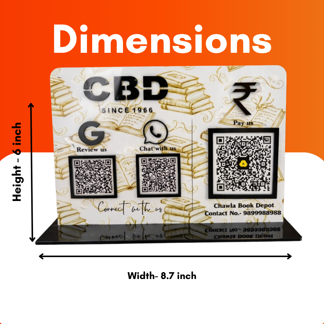 3 QR NFC Enabled Book Store Standee
