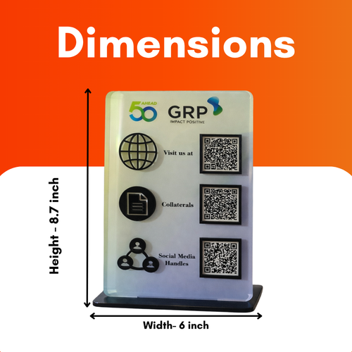 3 QR NFC Enabled vertical standee
