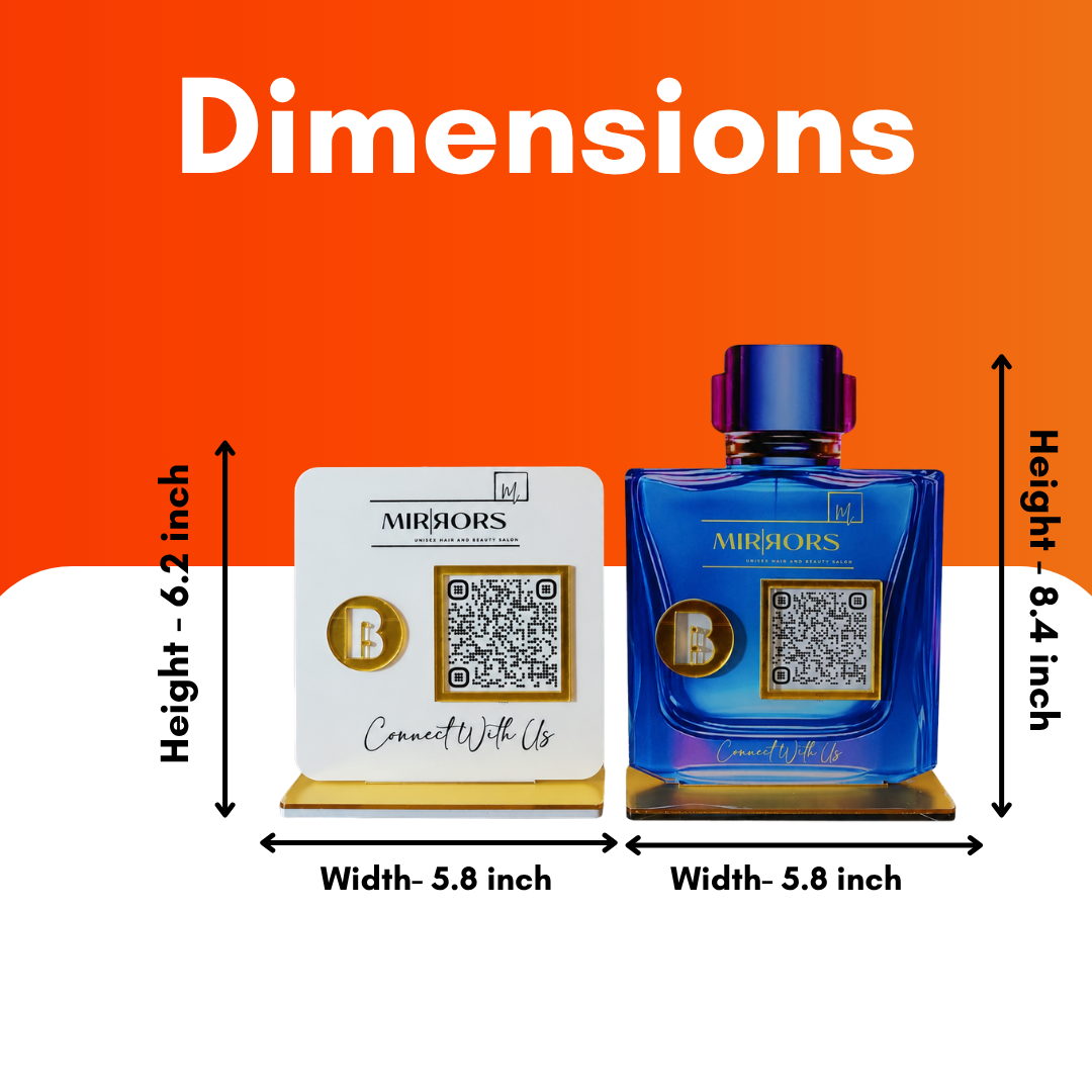2 QR NFC Enabled Standee Bundle For Salon And Clinic