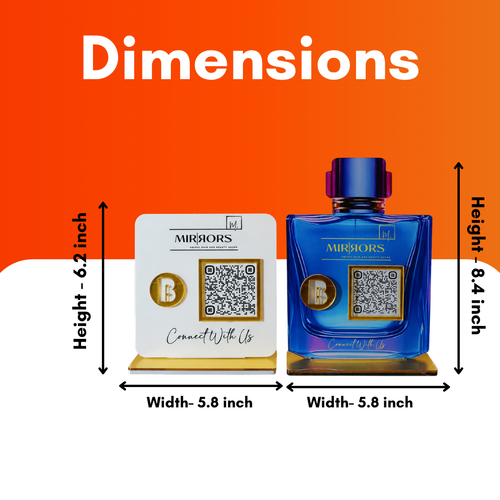 2 QR NFC Enabled Standee Bundle For Salon And Clinic