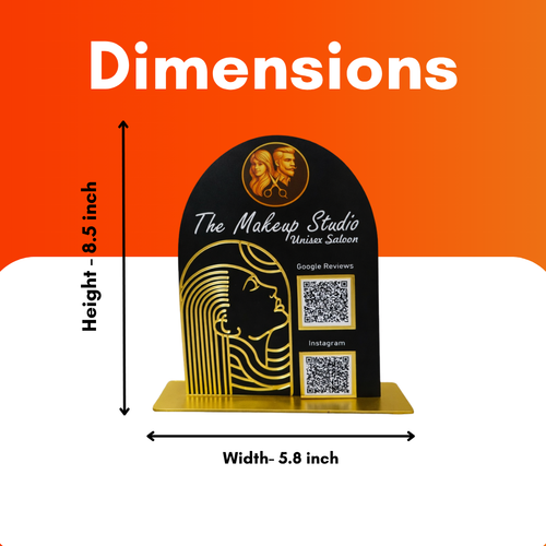 2 QR NFC Enabled Standee for Salon & Spa