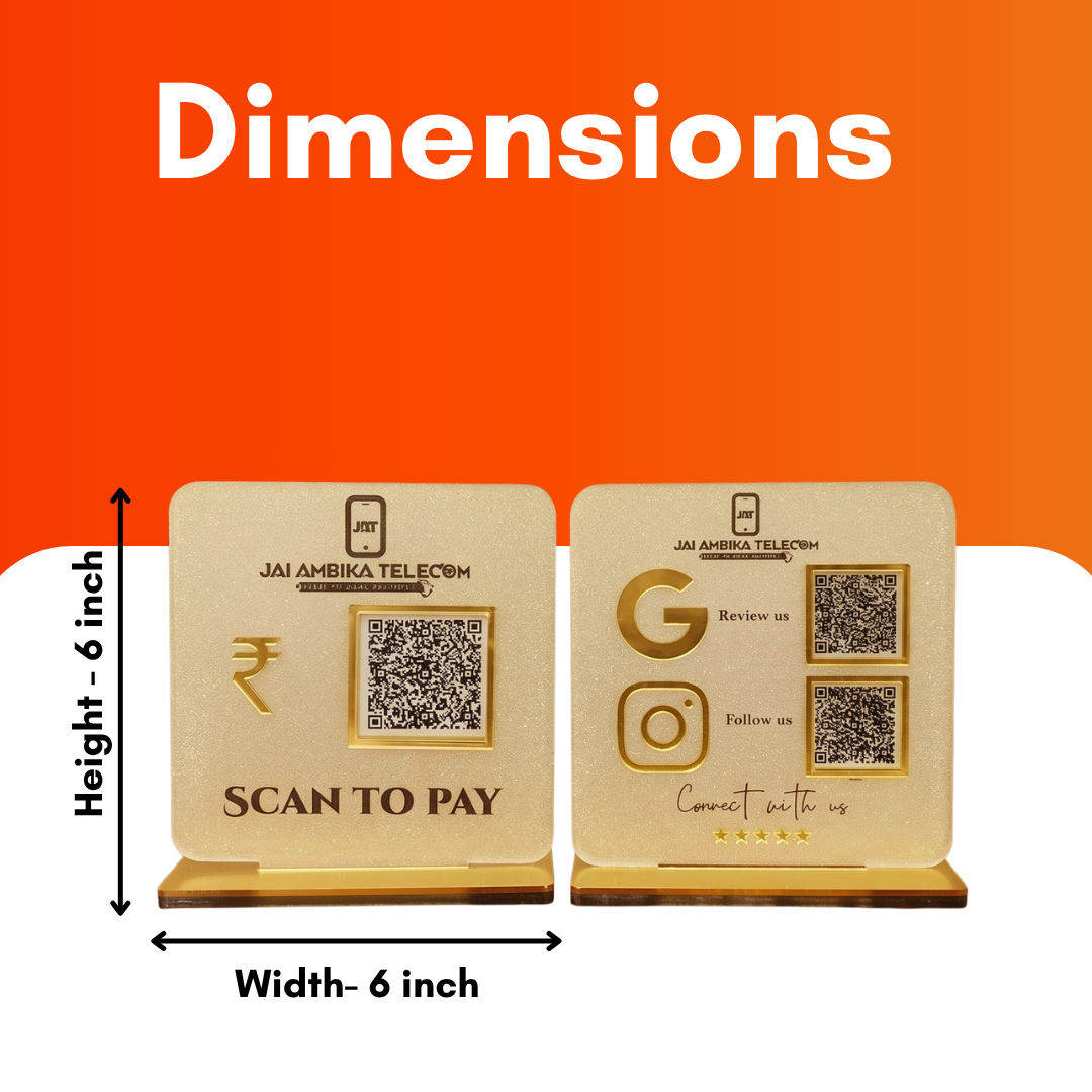 2 Frosted Standee NFC Enabled Bundle - Google + Instagram + Payment