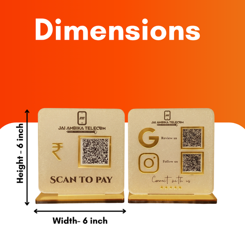 2 Frosted Standee NFC Enabled Bundle - Google + Instagram + Payment