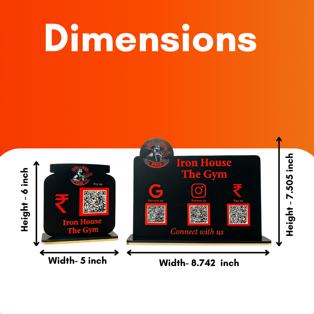Black Premium NFC Enabled Bundle Standee 1 set of 2 standee