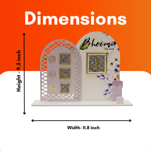 4 QR NFC Enabled Premium Standee For Jewellers