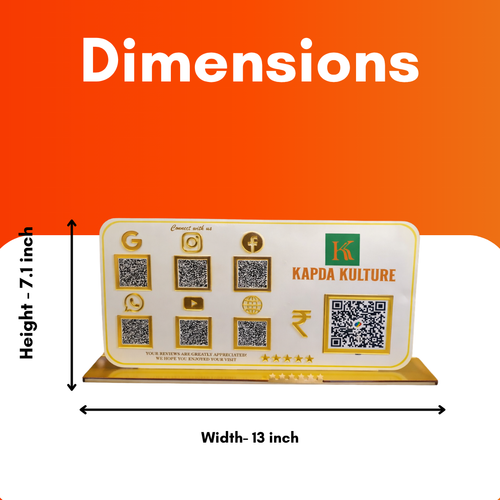 7 Qr NFC Enabled Horizontal Standee