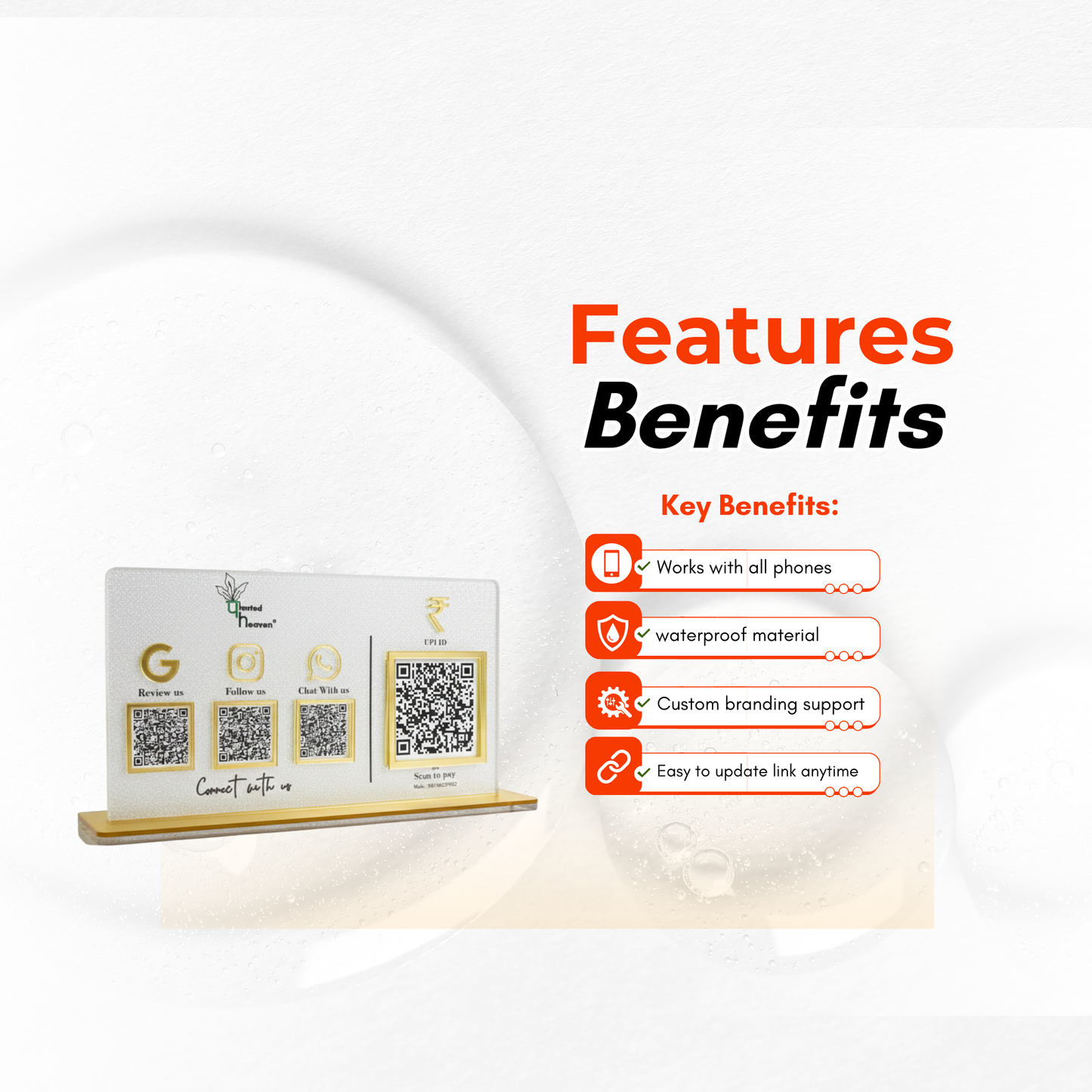 4 QR NFC Enabled Payment  Frosted Standee
