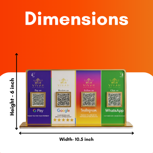 4 QR NFC Enabled Multi Colour Social Plateform Standee