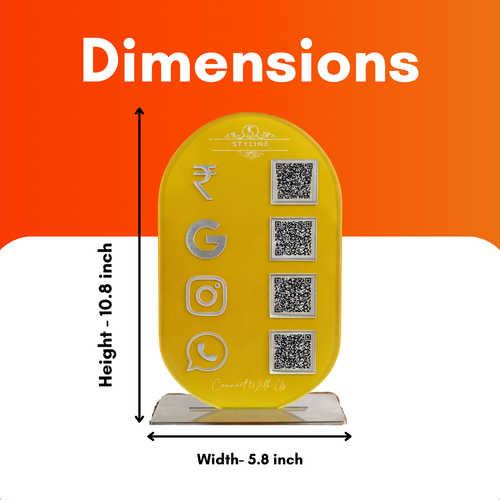 4 Qr NFC Enabled Round Shape Vertical Standee